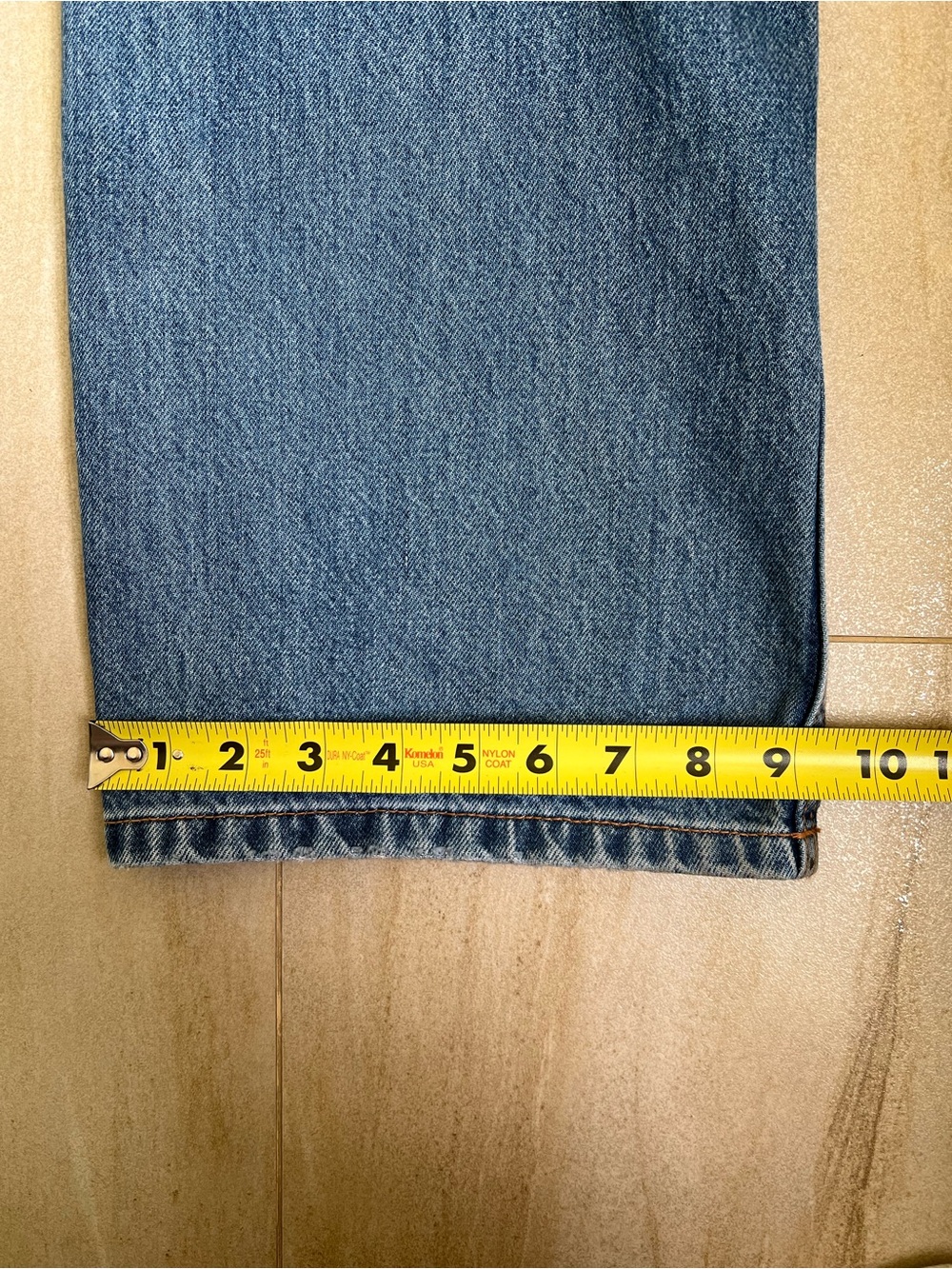 Zara Medium Blue Straight-Leg Jeans - Picture 7 of 9